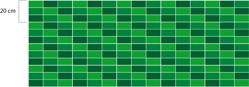 Vinyl vloerkleed keuken groene bakstenen tegel - TenStickers
