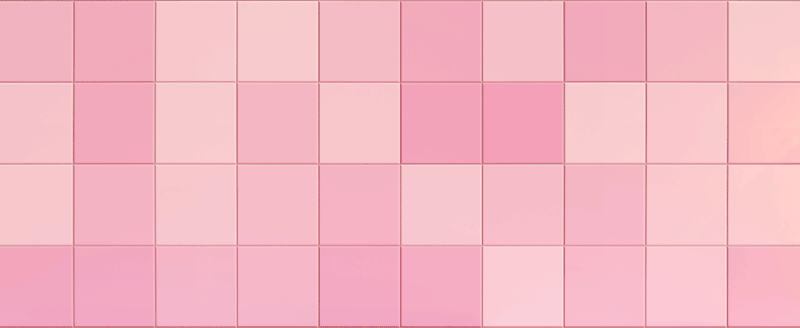Vinyl vloerkleed keuken roze vierkante tegels - TenStickers