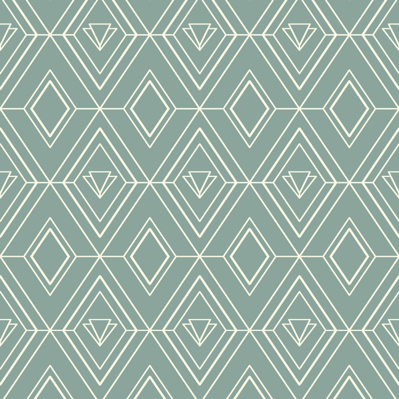 Vinyl vloerkleed keuken art deco geometrisch patroon - TenStickers