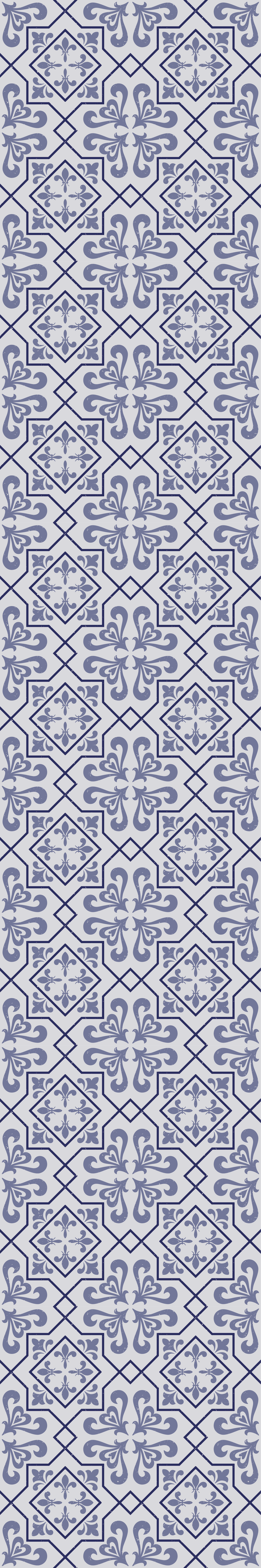 Vinyl vloerkleed keuken blauwe octagon portugese tegel - TenStickers