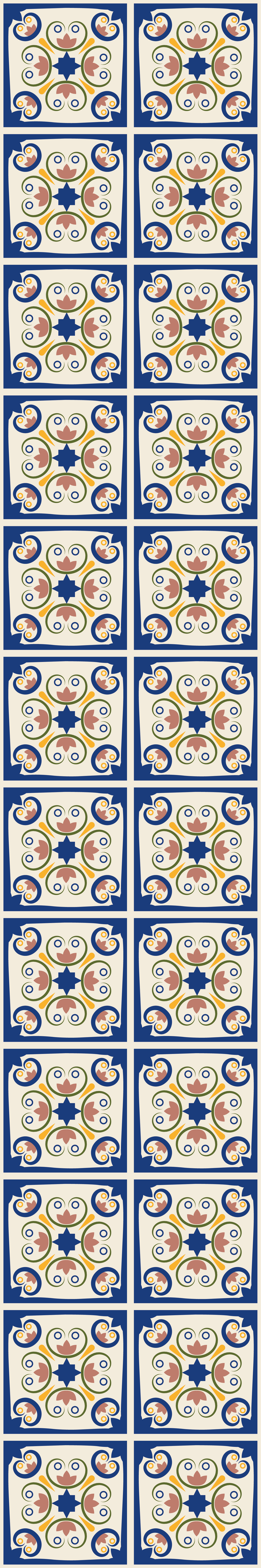 Vinyl vloerkleed keuken roze bloemen portugese tegel - TenStickers