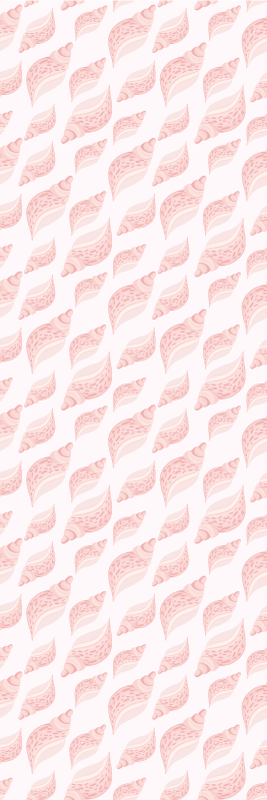 Vinyl tapijt slaapkamer trendy roze schelpenpatroon - TenStickers
