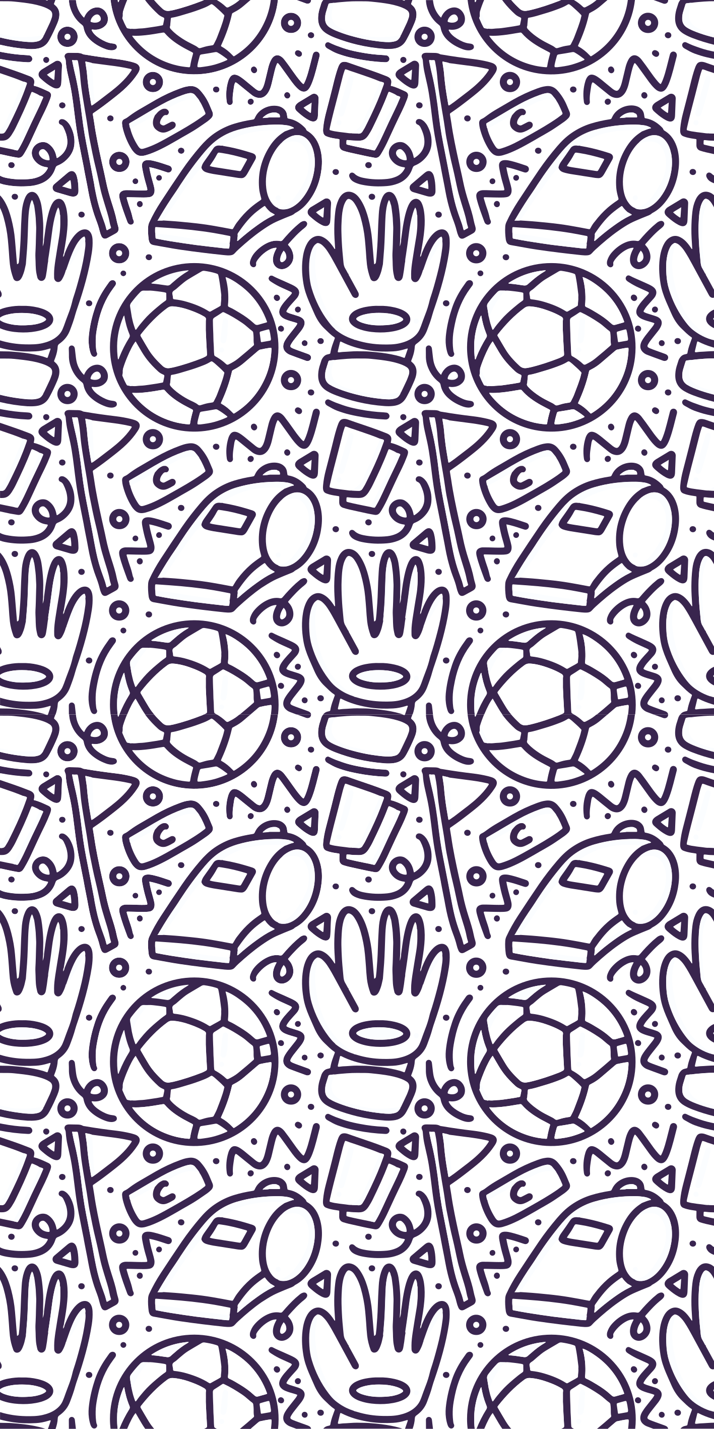 Vinyl tapijt slaapkamer sport doodle ontwerp - TenStickers