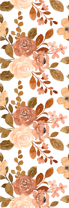 Vinyl tapijt slaapkamer elegante roze pastel bloemen - TenStickers