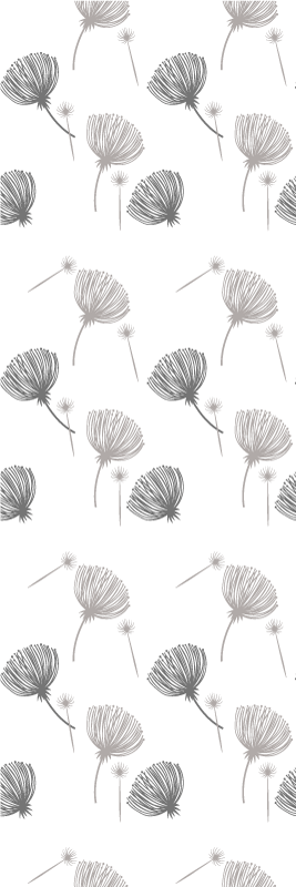 Vinyl tapijt slaapkamer bloemenpatroon op wit - TenStickers