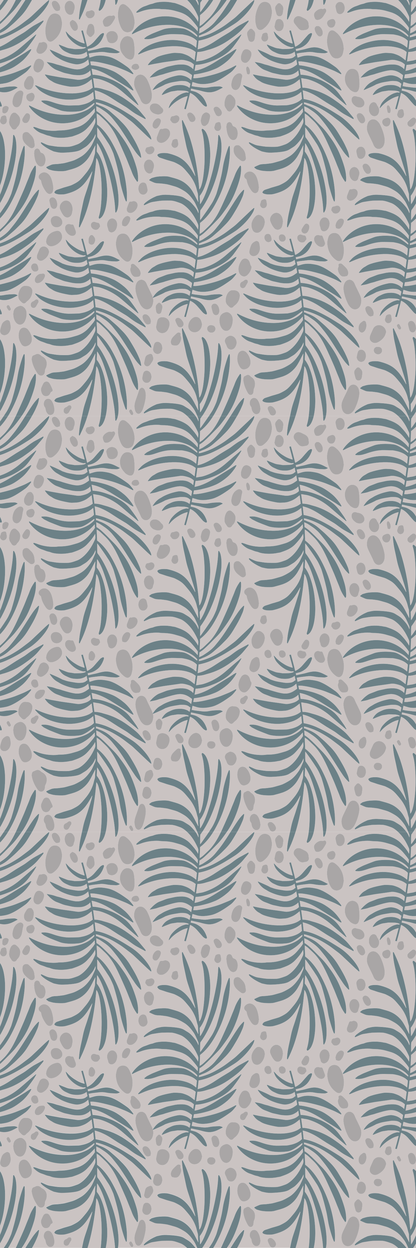 Vinyl tapijt slaapkamer tropisch blauw hamptons patroon - TenStickers