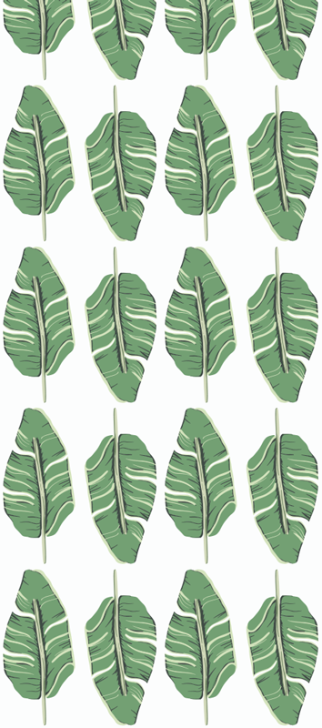 Vinyl tapijt slaapkamer nordic stijl groene bladeren patroon - TenStickers