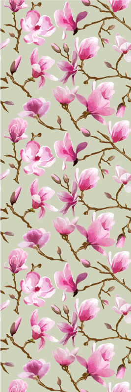 Vinyl tapijt slaapkamer prachtige paarse magnolia boomtop - TenStickers