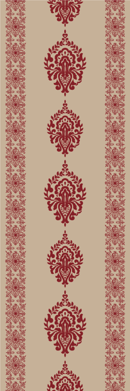Vinyl tapijt slaapkamer beige bloemenpatroon - TenStickers