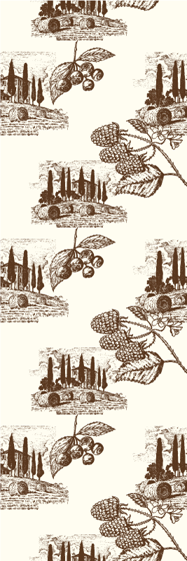 Vinyl tapijt slaapkamer franse provinciale landleven patroon - TenStickers