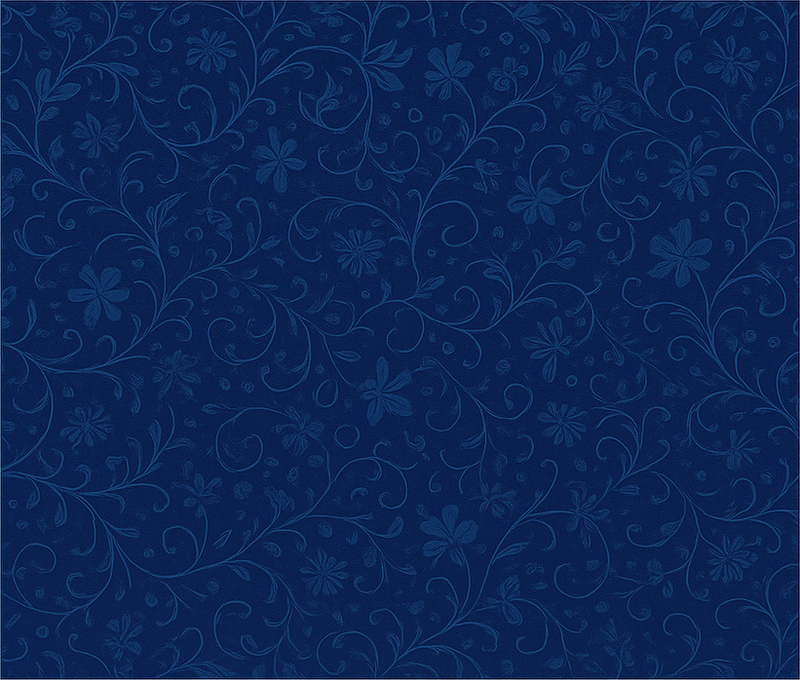 Vinyl tapijt slaapkamer met marineblauw bloemenmotief - TenStickers
