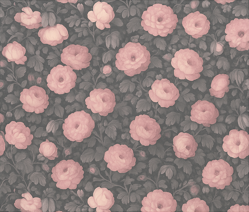 Vinyl tapijt slaapkamer oud roze bloemenpatroon - TenStickers