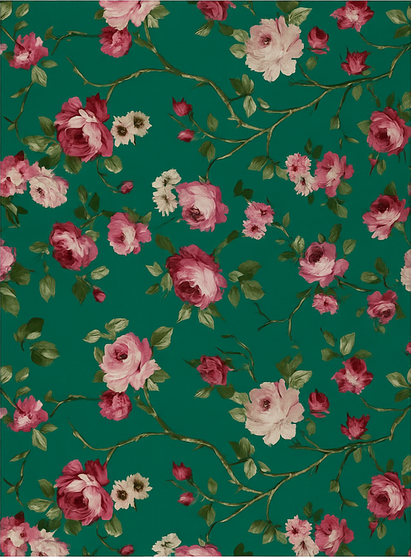 Vinyl tapijt slaapkamer geschilderde boom bloemen patroon - TenStickers