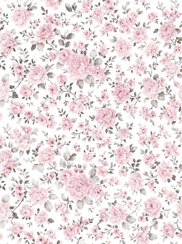 Vinyl tapijt slaapkamer oud retro groot bloemen design - TenStickers