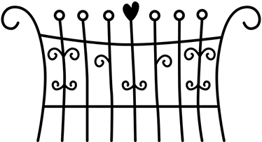 Vinyl tapijt slaapkamer heart fence - TenStickers