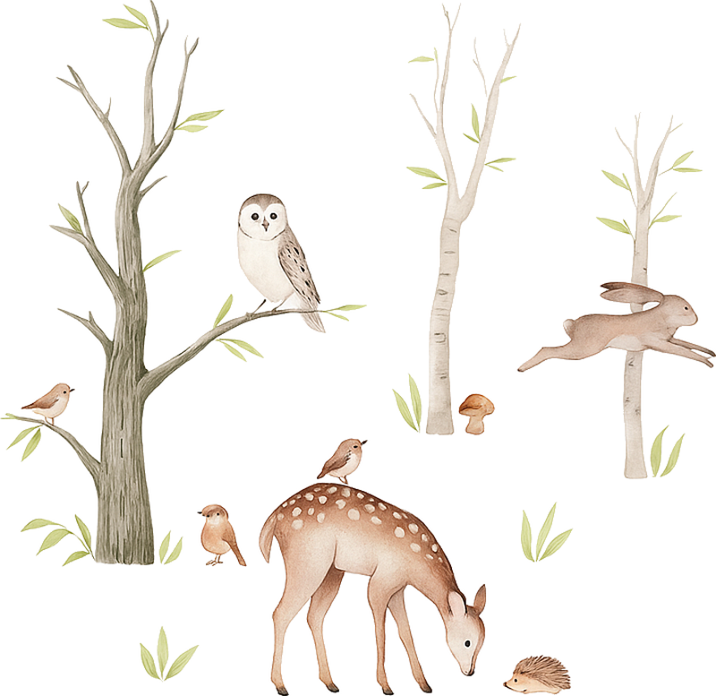 Vinyl tapijt slaapkamer herfst gekalmeerd bos - TenStickers