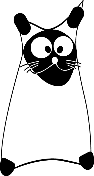 Vinyl tapijt slaapkamer kinderdesign kat witte lijnen - TenStickers