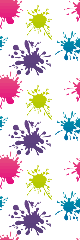 Vinyl tapijt slaapkamer multicolor spetter - TenStickers
