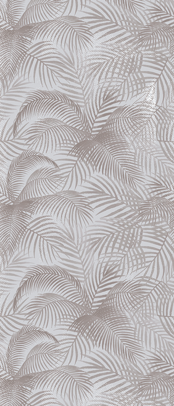 Vinyl tapijt slaapkamer grijs 80's elegante botanische - TenStickers