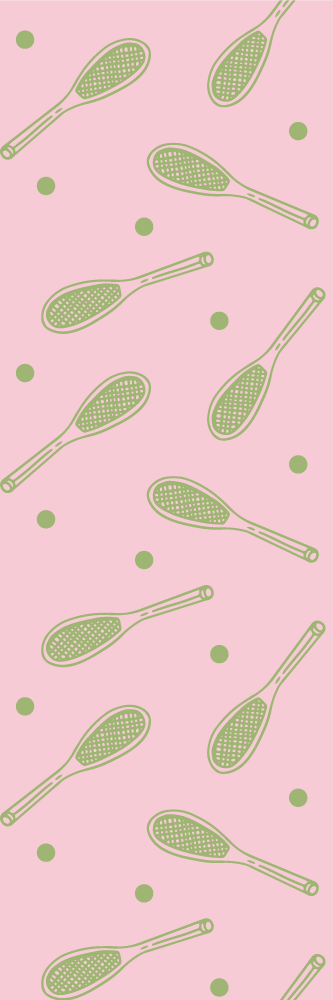 Vinyl tapijt slaapkamer naadloos tennisrackets ontwerp - TenStickers