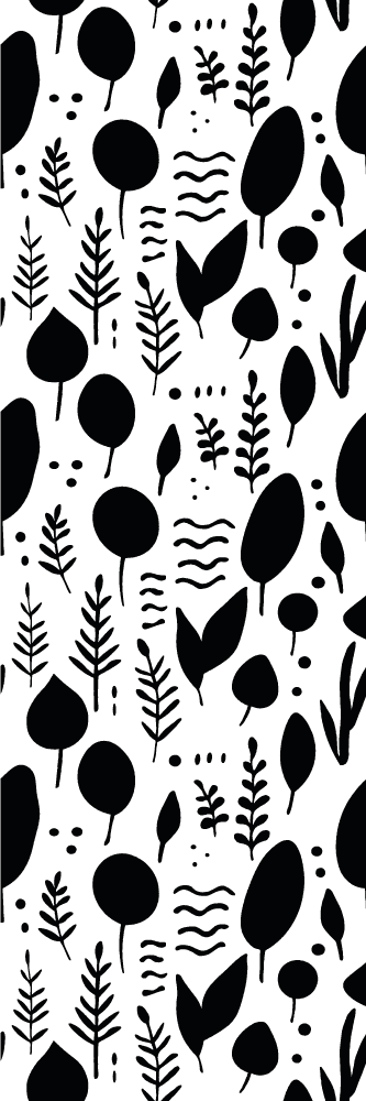 Vinyl tapijt slaapkamer zwart-witte natuurafbeeldingen - TenStickers