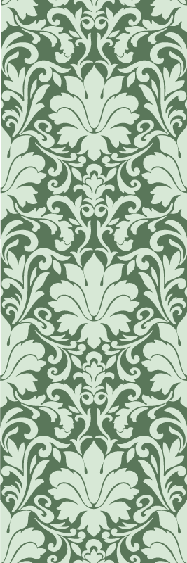 Vinyl tapijt slaapkamer esmerald ornament groen - TenStickers