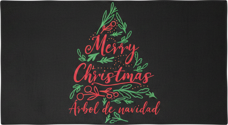 Vinyl tapijt slaapkamer kerstboom merry christmas - TenStickers