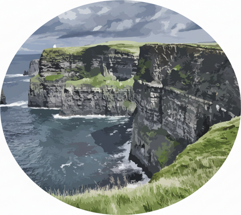 Vinyl tapijt slaapkamer kliffen van ierland - TenStickers