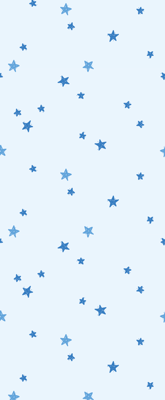 Vinyl tapijt scandinavisch patroon van blauwe sterren - TenStickers