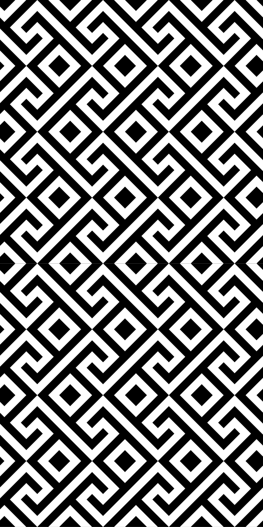 Vinyl tapijt scandinavisch zwart-wit geometrisch patroon - TenStickers