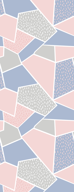 Vinyl tapijt scandinavisch geometrische zachte pastels - TenStickers
