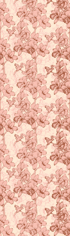 Vinyl tapijt scandinavisch vintage 3d bloemen - TenStickers