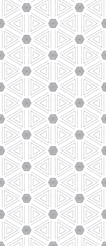 Vinyl tapijt scandinavisch geometrische driehoeken - TenStickers