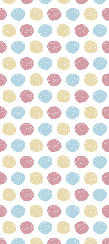 Vinyl tapijt scandinavisch pastelkleurige stippen - TenStickers