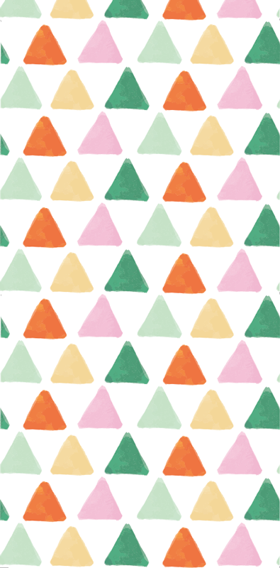 Vinyl tapijt scandinavisch pastel kleur driehoek patroon - TenStickers