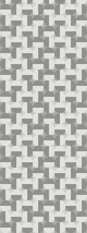 Vinyl tapijt scandinavisch grijs cirkelpatroon - TenStickers