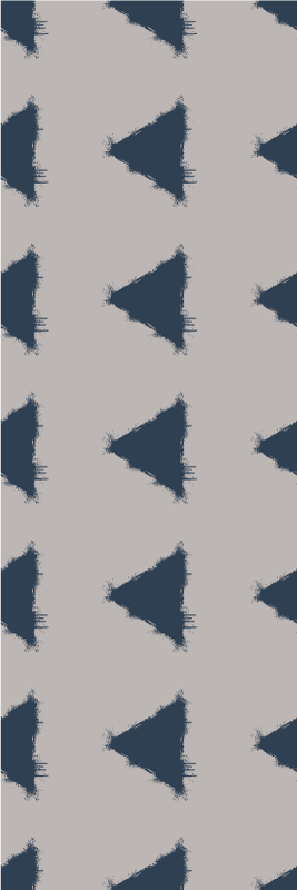 Vinyl tapijt scandinavisch blauw japandi driehoeken patroon - TenStickers