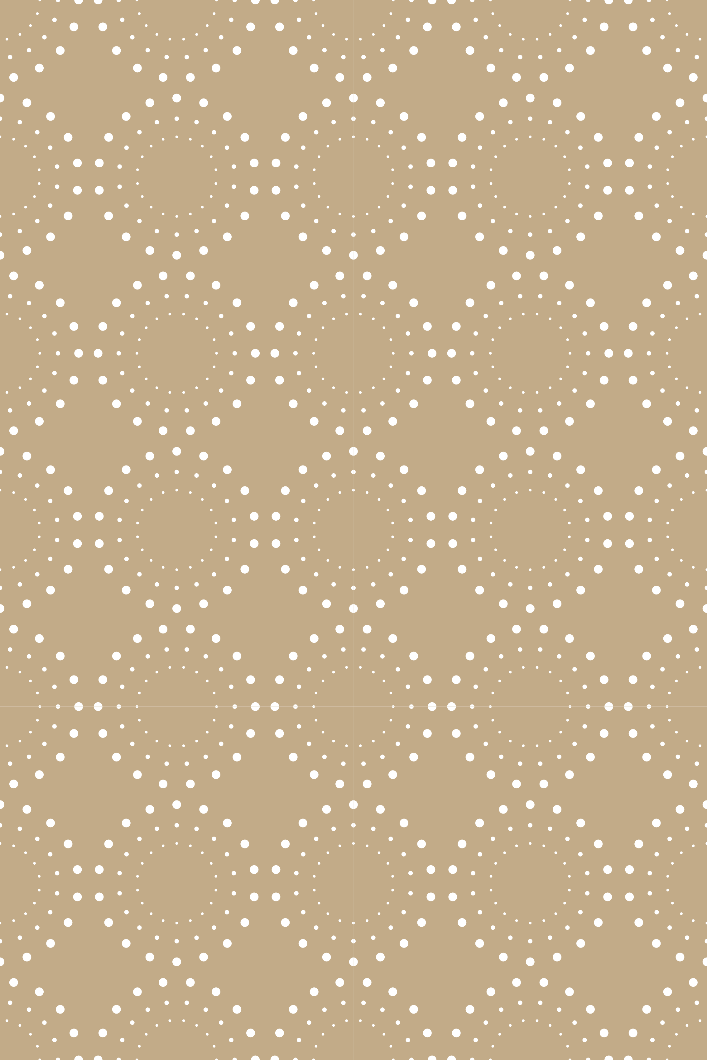 Vinyl tapijt scandinavisch lichtbeige met witte cirkels - TenStickers