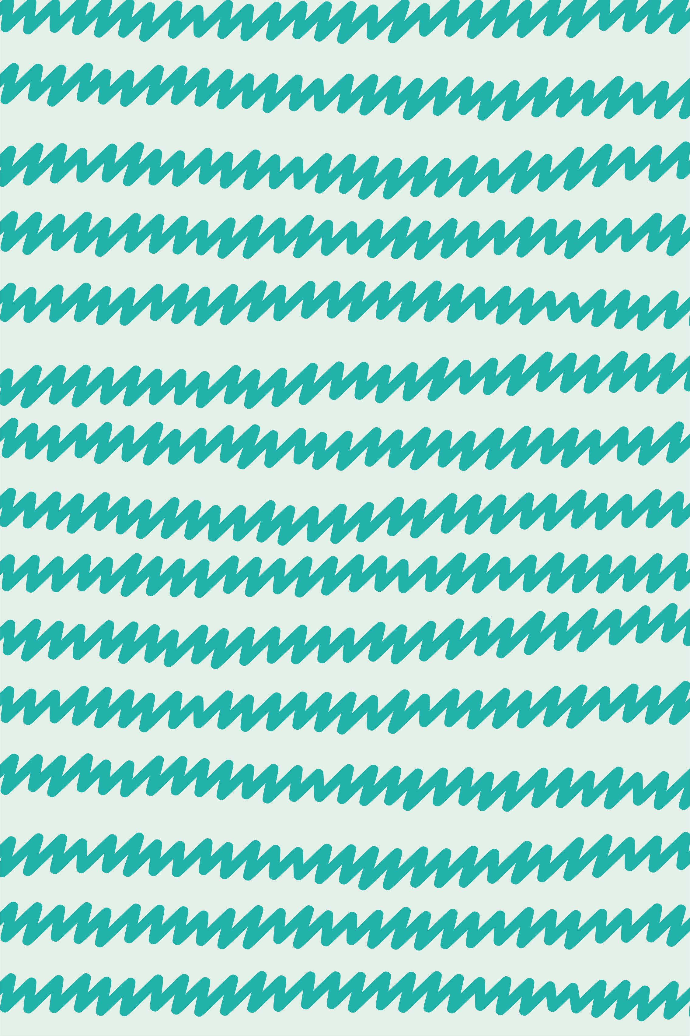 Vinyl tapijt scandinavisch aquamarijn en wit zigzag - TenStickers