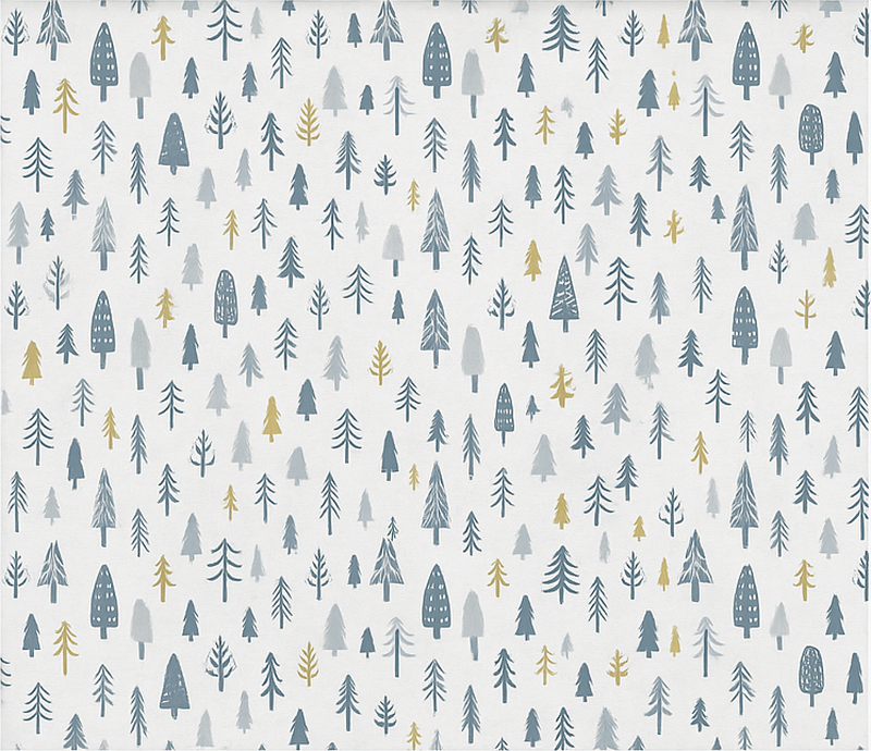 Vinyl tapijt scandinavisch winterbos scène - TenStickers