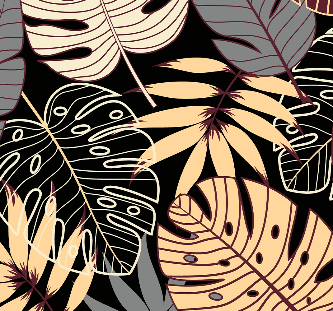 Vinyl tapijt natuur vintage behang tropische jungle - TenStickers