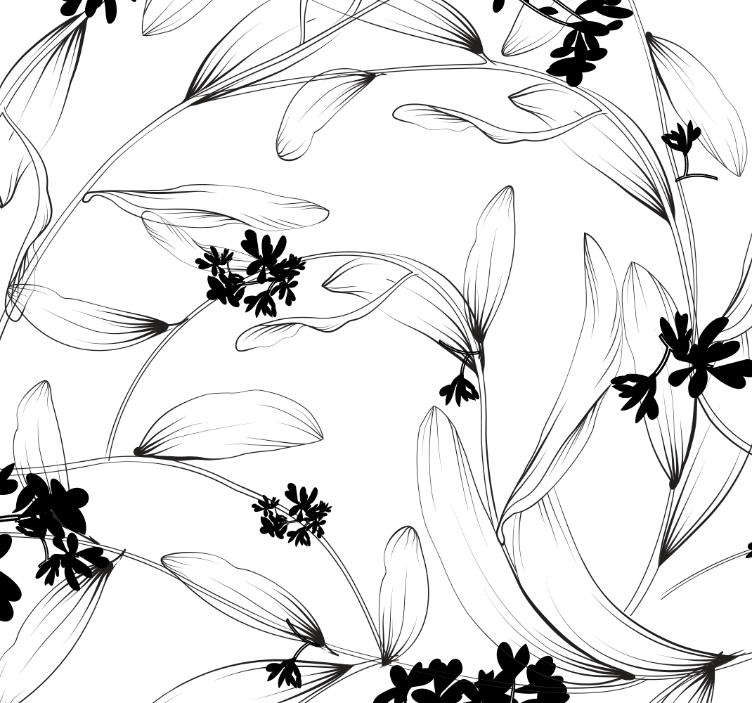 Vinyl tapijt natuur muurpapier - lelies avant-garde - TenStickers