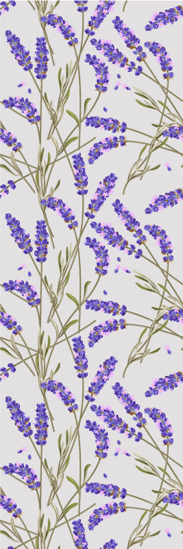Vinyl tapijt natuur provençaals lavendelpatroon - TenStickers