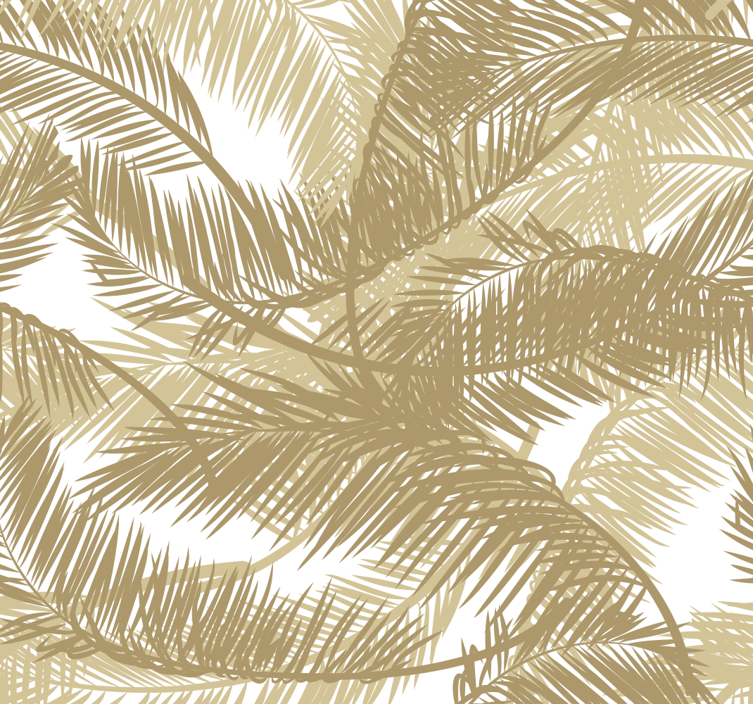 Vinyl tapijt natuur tropische palmboom goud exotisch - TenStickers