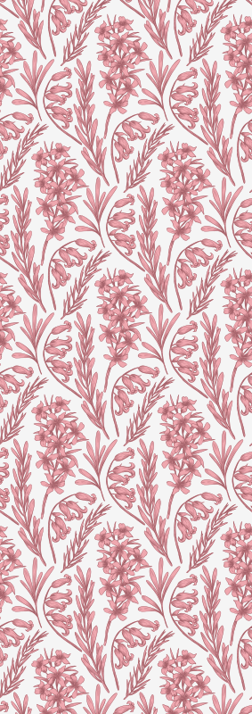 Vinyl tapijt natuur met roze lotus bloemen - TenStickers