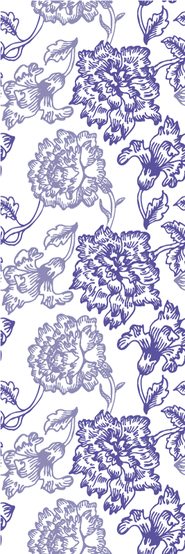 Vinyl tapijt natuur zacht paars bloempatroon - TenStickers