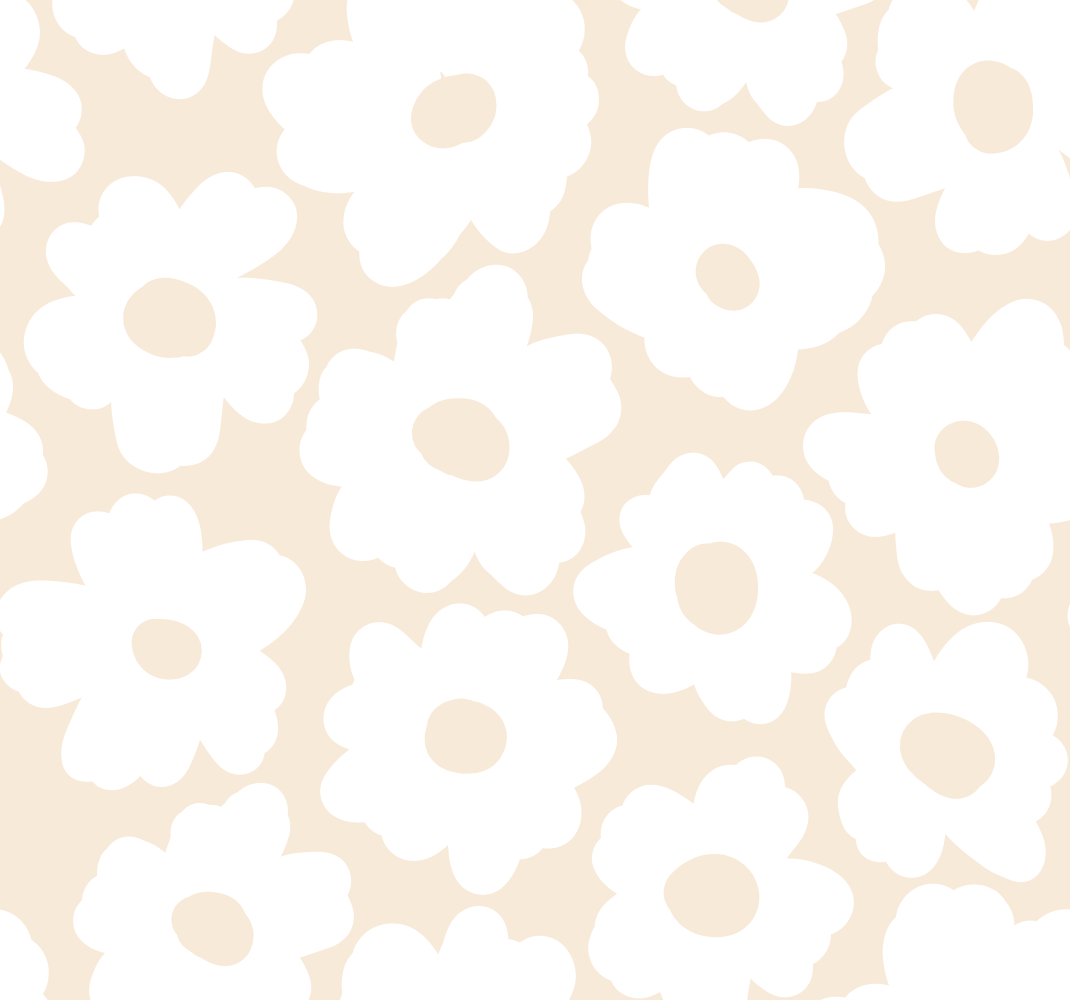 Vinyl tapijt natuur witte klaproos - TenStickers