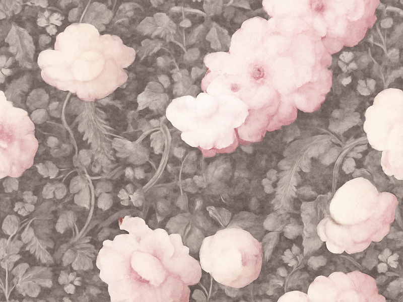 Vinyl tapijt natuur vintage linnen bloem - TenStickers