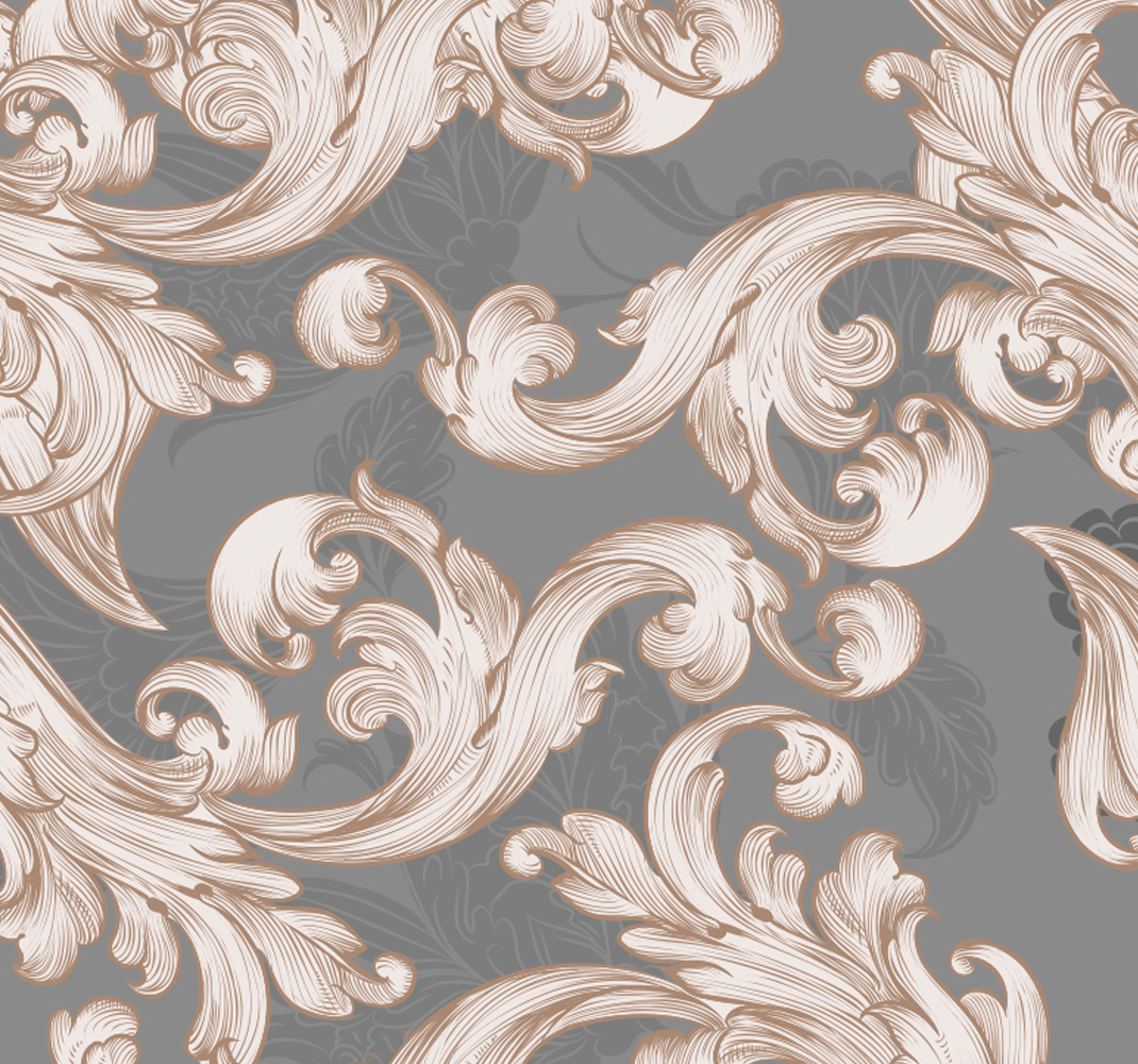 Vinyl tapijt antiek wallpaper belle grise - TenStickers