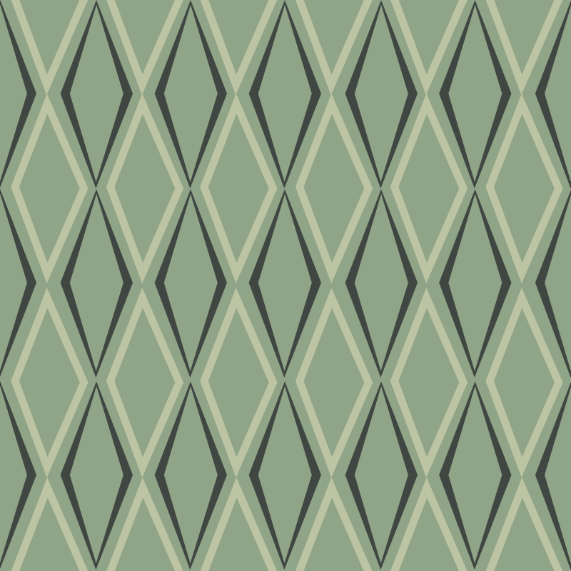Vinyl tapijt antiek groene diamanten jaren 30 - TenStickers